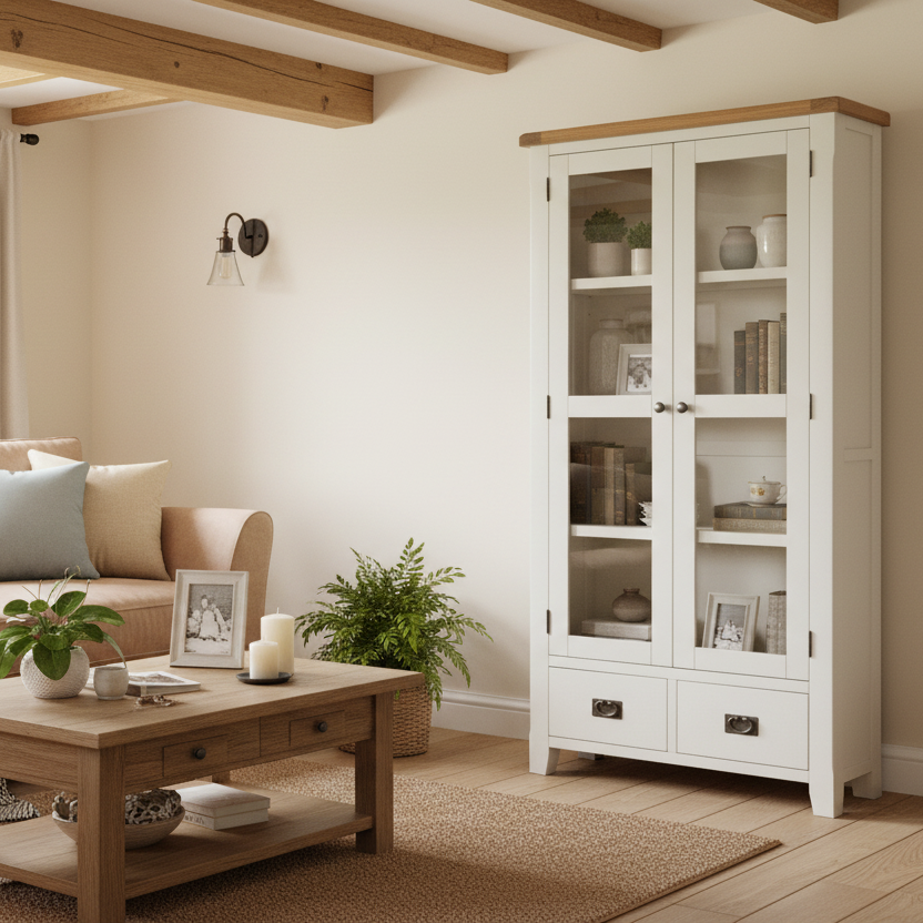 Skellig Oak Display Cabinet