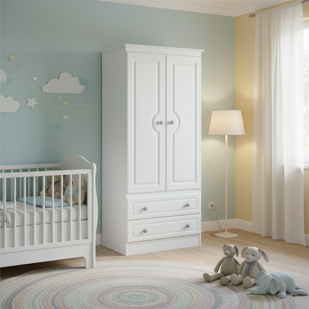 Snowdon 2ft6 2 Drawer Wardrobe