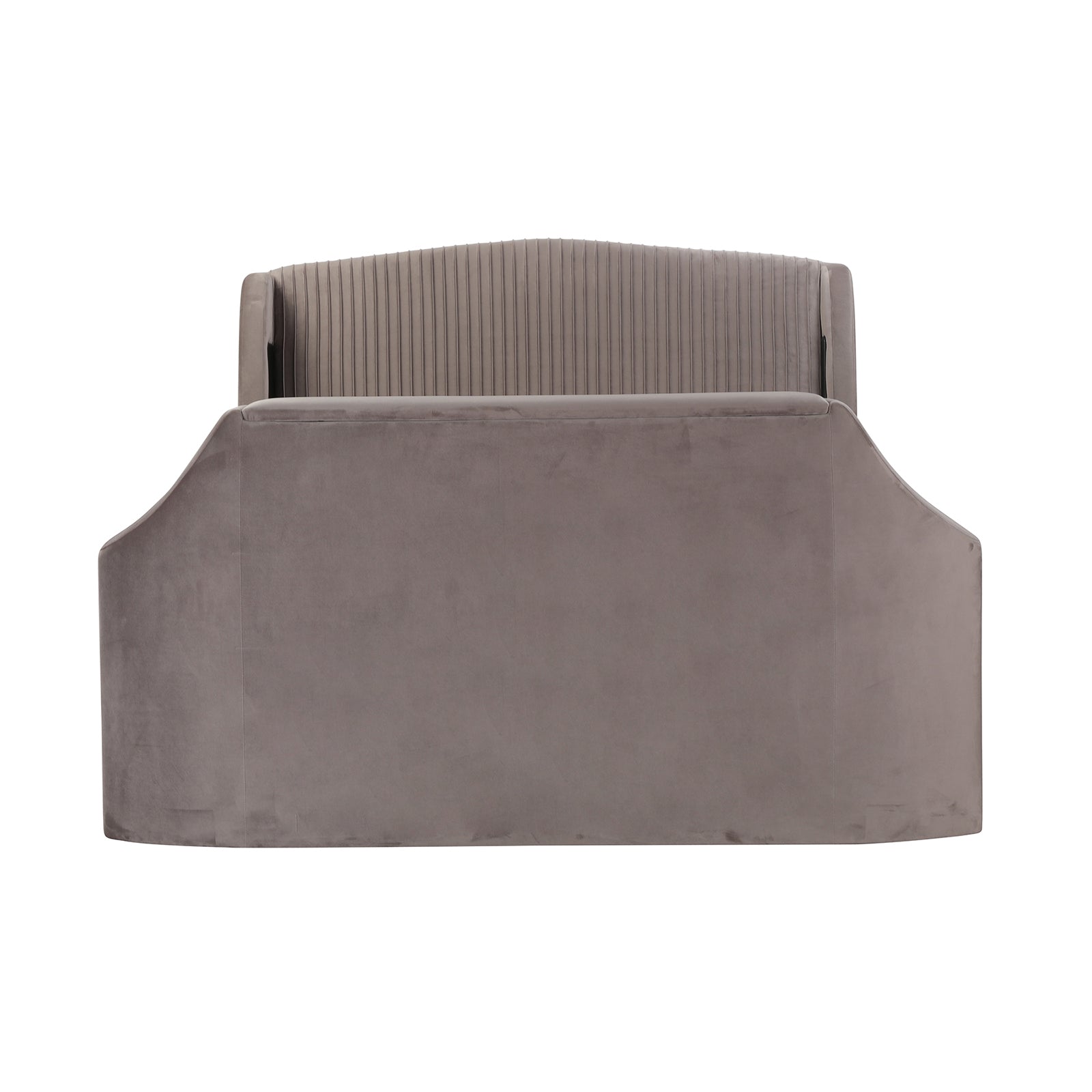 Velvet Upholstered TV Bed Frame