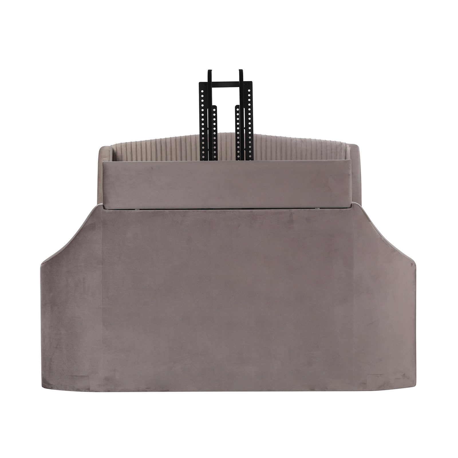 Velvet Upholstered TV Bed Frame