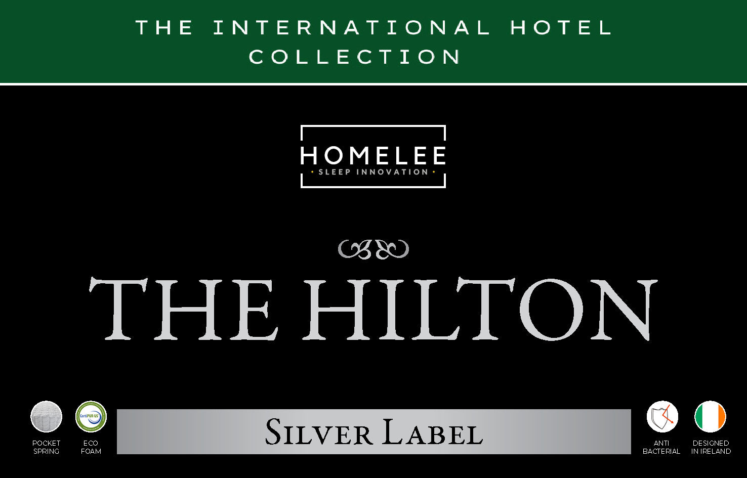 Hilton Mattress | Silver Label | 4ft6 Double | The International Hotel Collection