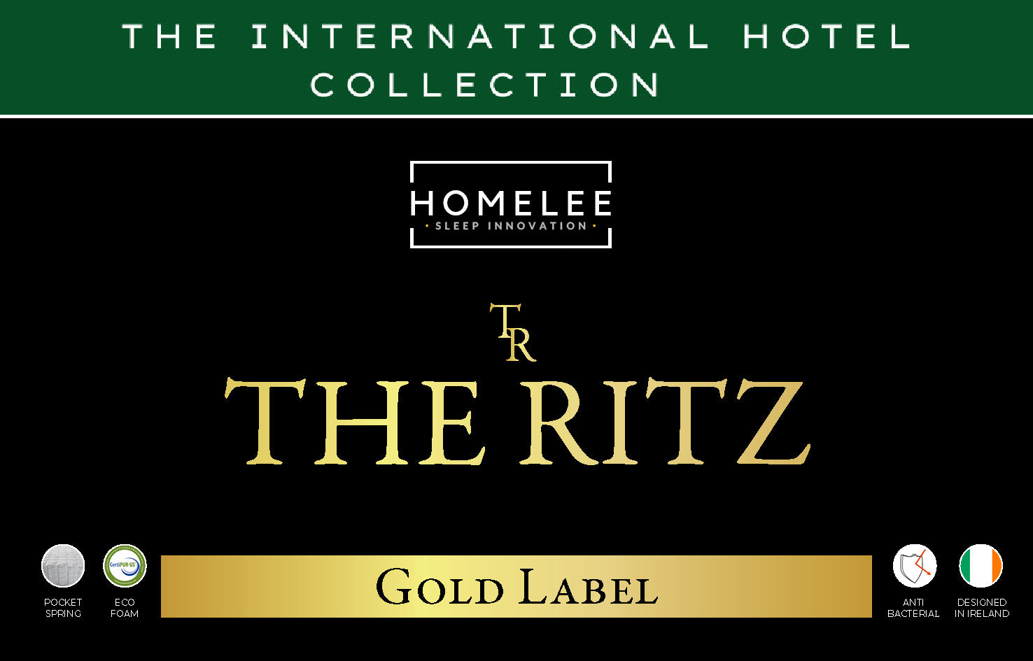 Ritz Mattress | Gold Label | 4ft6 Double | The International Hotel Collection