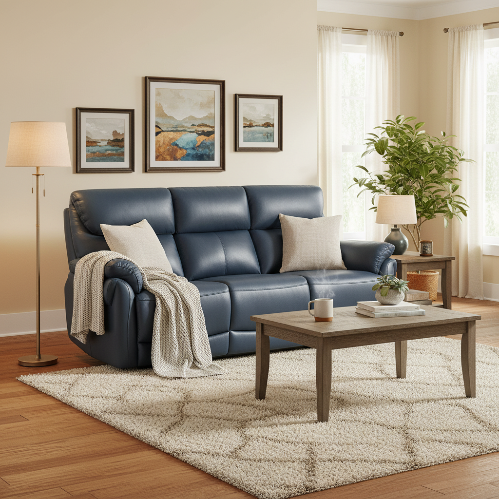 Thrieste Full Italian Leather Electric 3 Seater Sofa