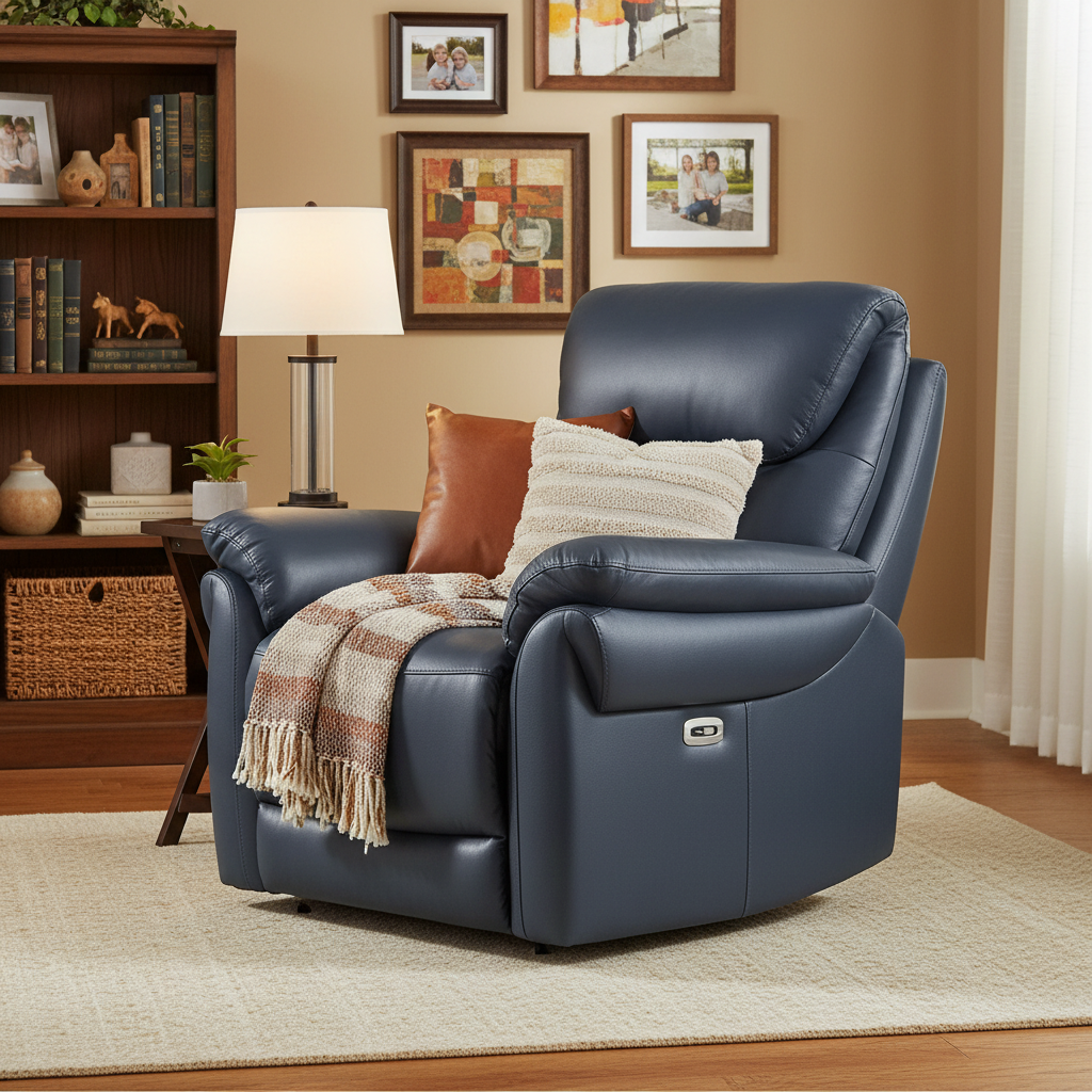 Thrieste Full Italian Leather Electric Armchair