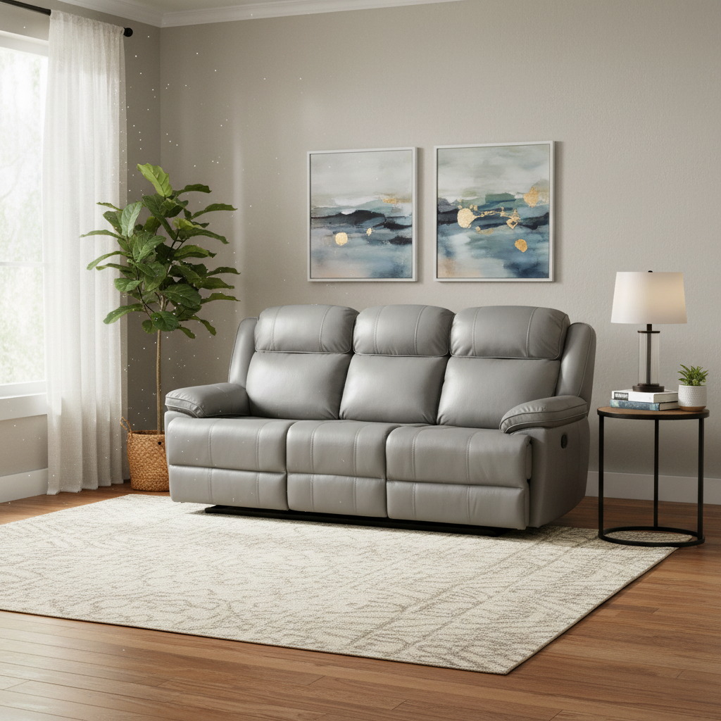 Turin Leather 3 Seater Electric Recliner Sofa