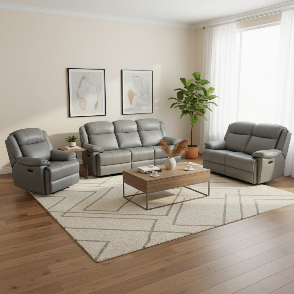 Turin Leather 2 Seater Electric Recliner Sofa