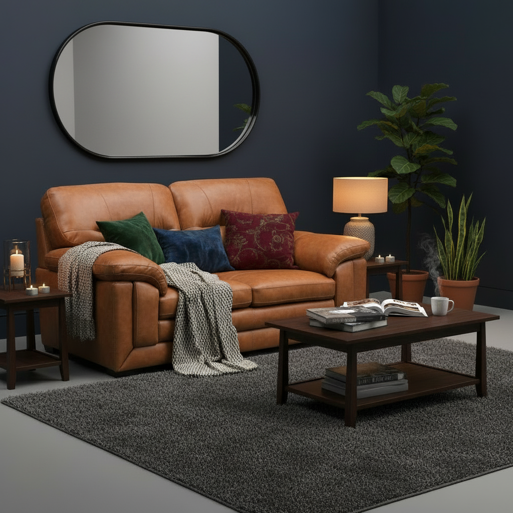 Tuscany Leather 2 Seater Electric Reclinier Sofa