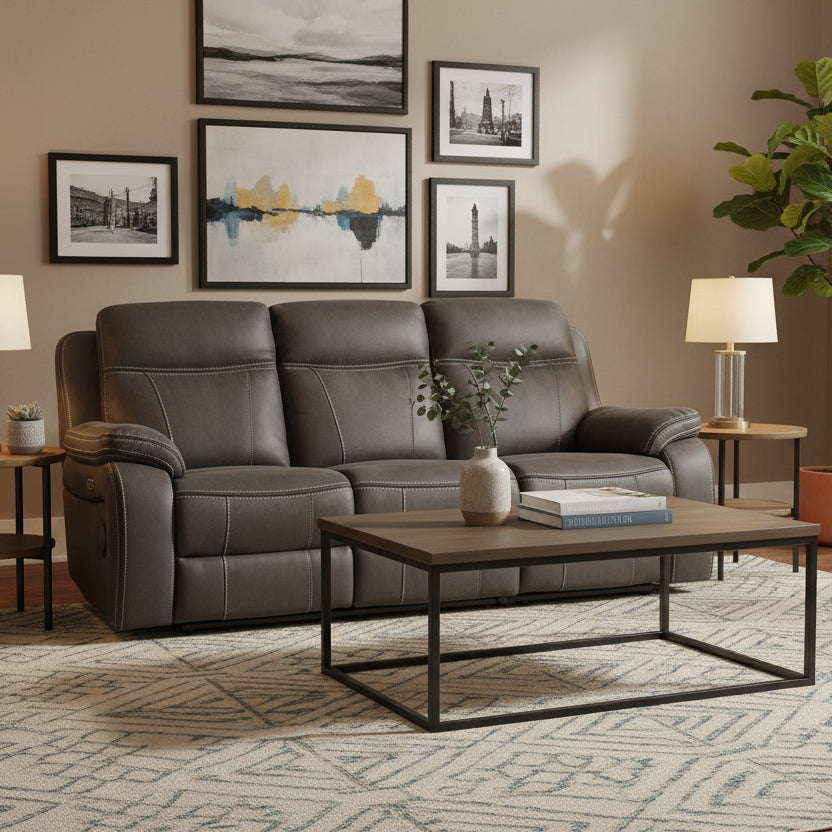 Vinson 3 Seater Power Recliner Sofa