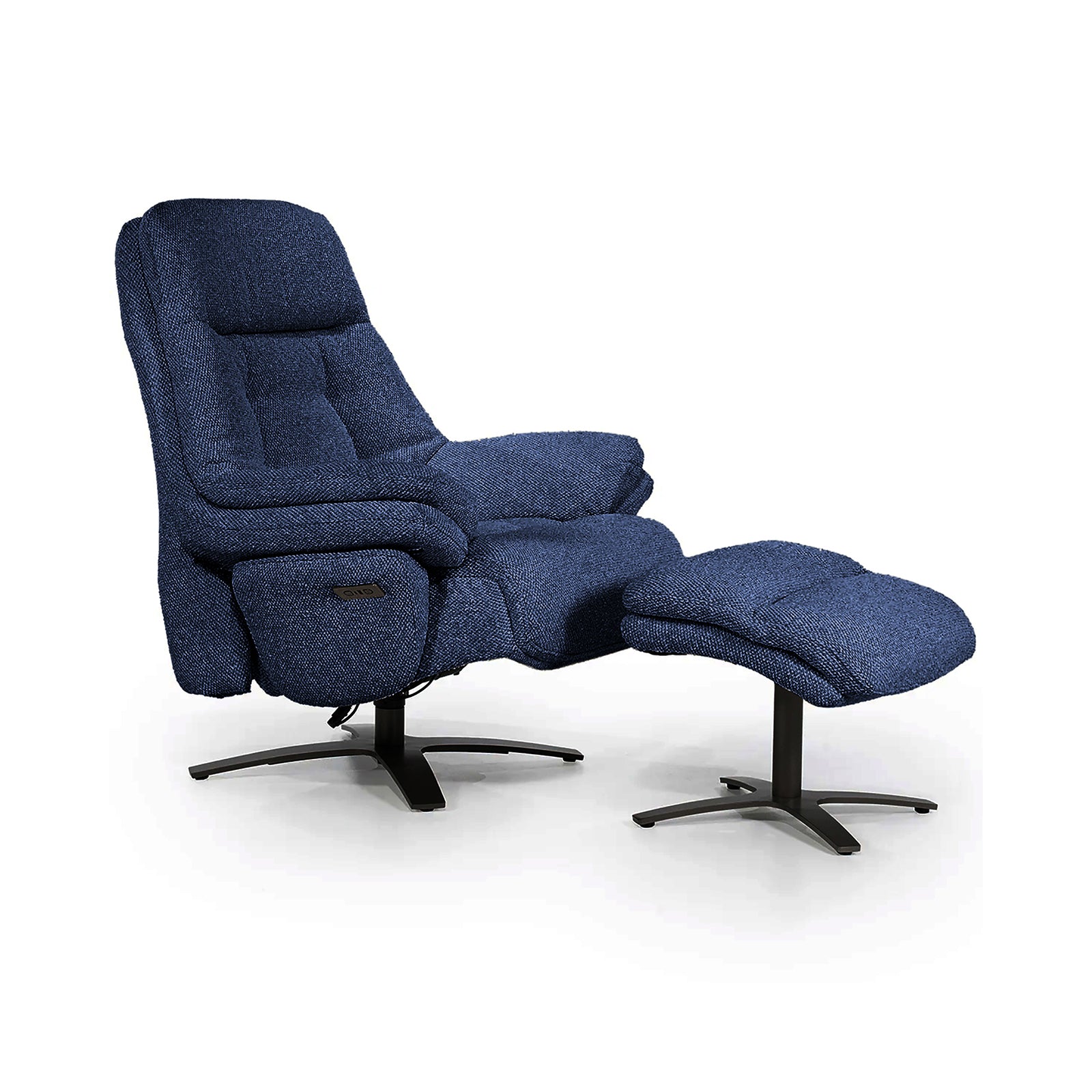Wave Electric Recliner Armchair with Footstool