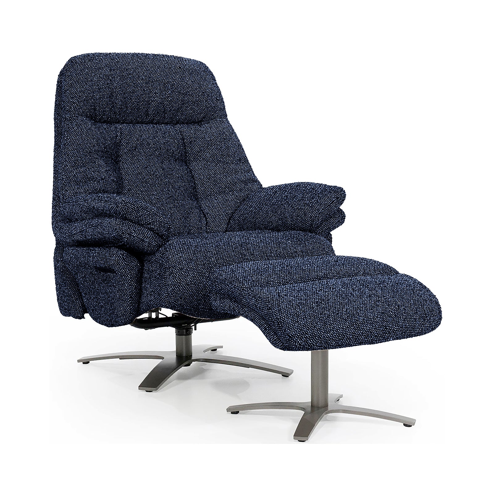 Wave Electric Recliner Armchair with Footstool