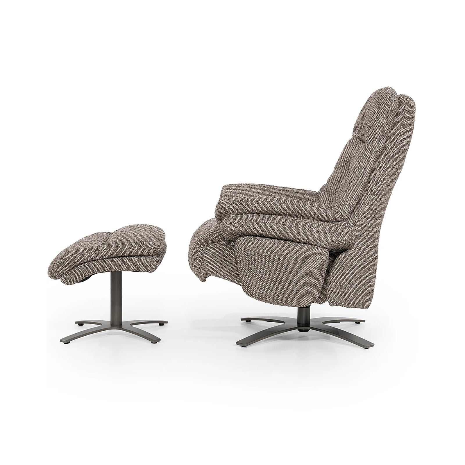 Wave Electric Recliner Armchair with Footstool