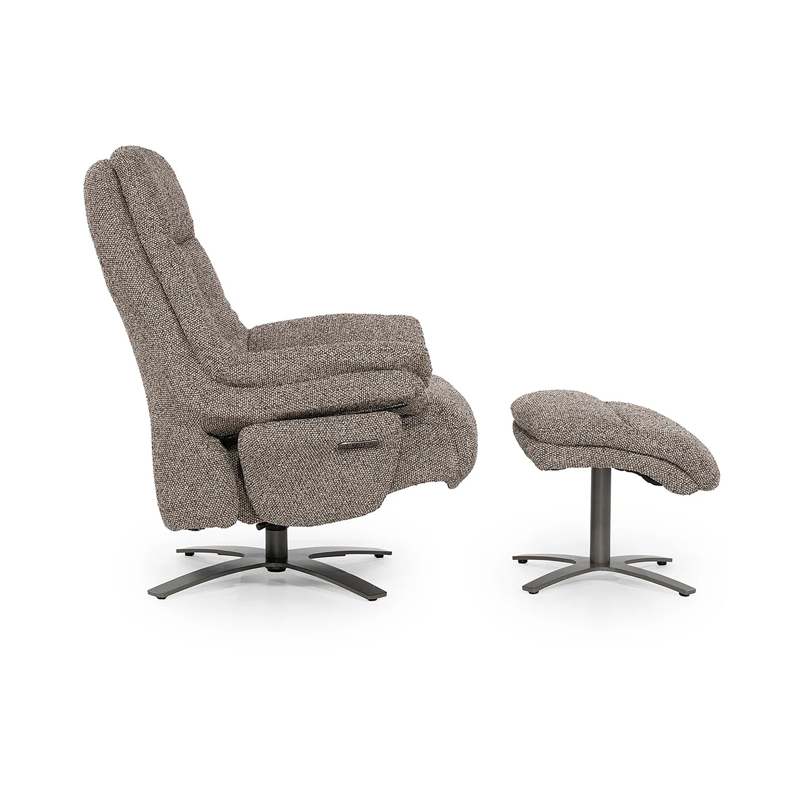 Wave Electric Recliner Armchair with Footstool