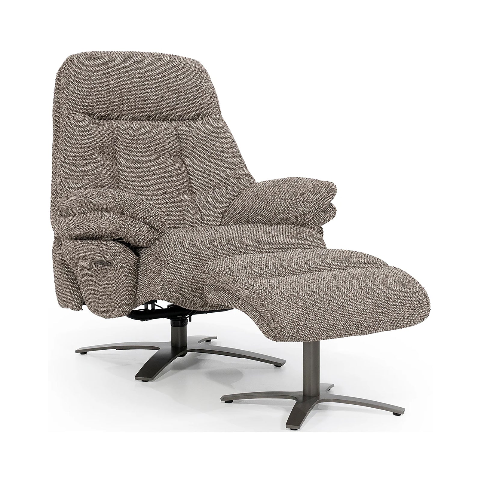 Wave Electric Recliner Armchair with Footstool