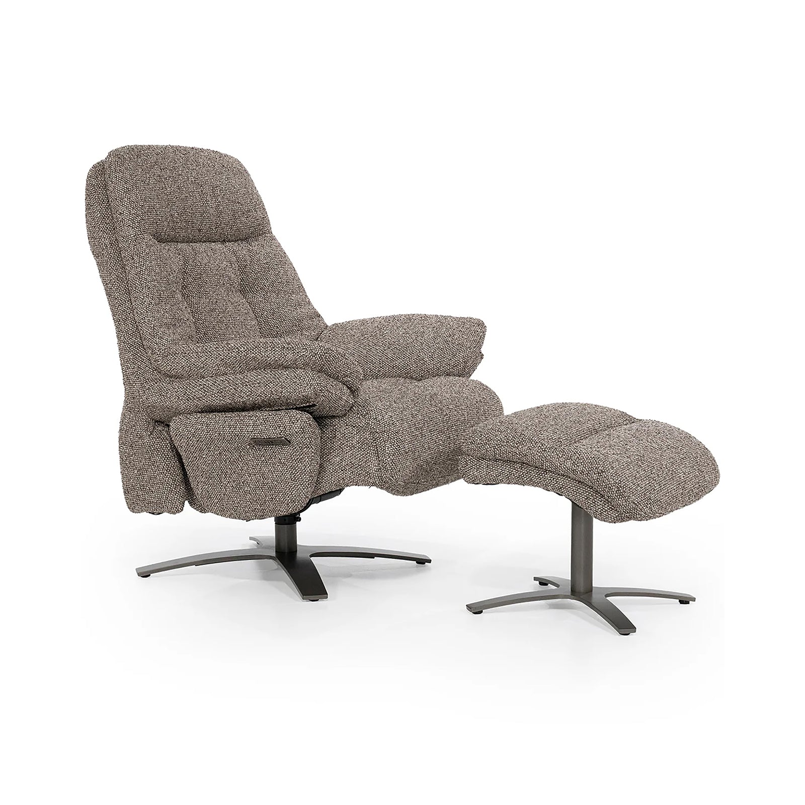 Wave Electric Recliner Armchair with Footstool
