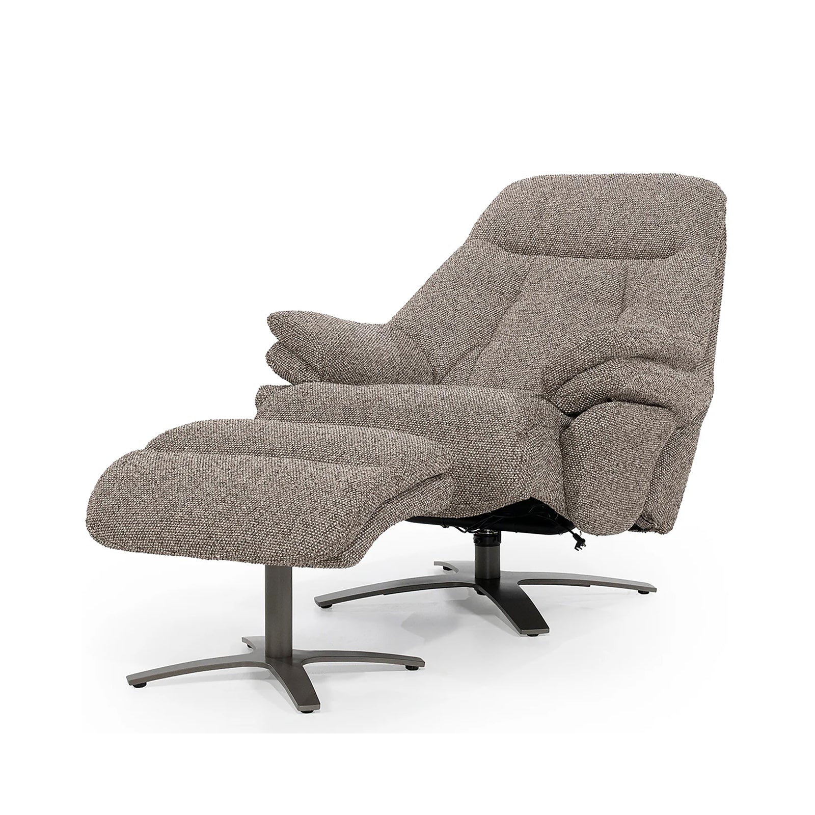 Wave Electric Recliner Armchair with Footstool