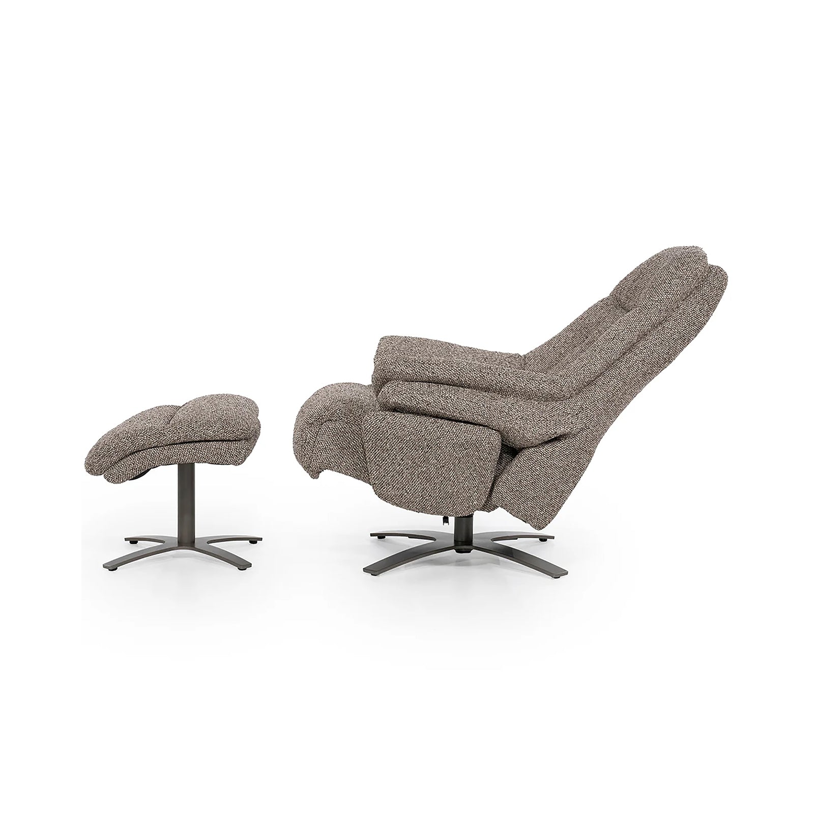 Wave Electric Recliner Armchair with Footstool