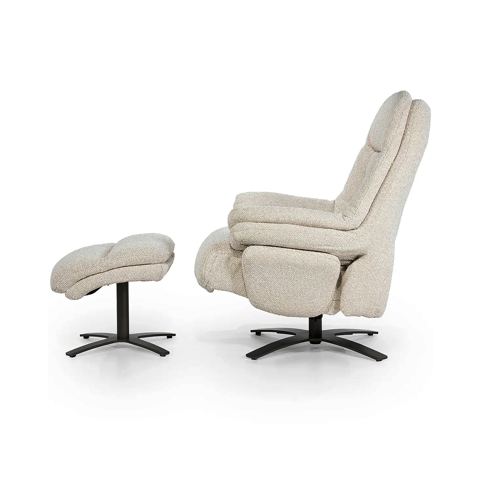 Wave Electric Recliner Armchair with Footstool