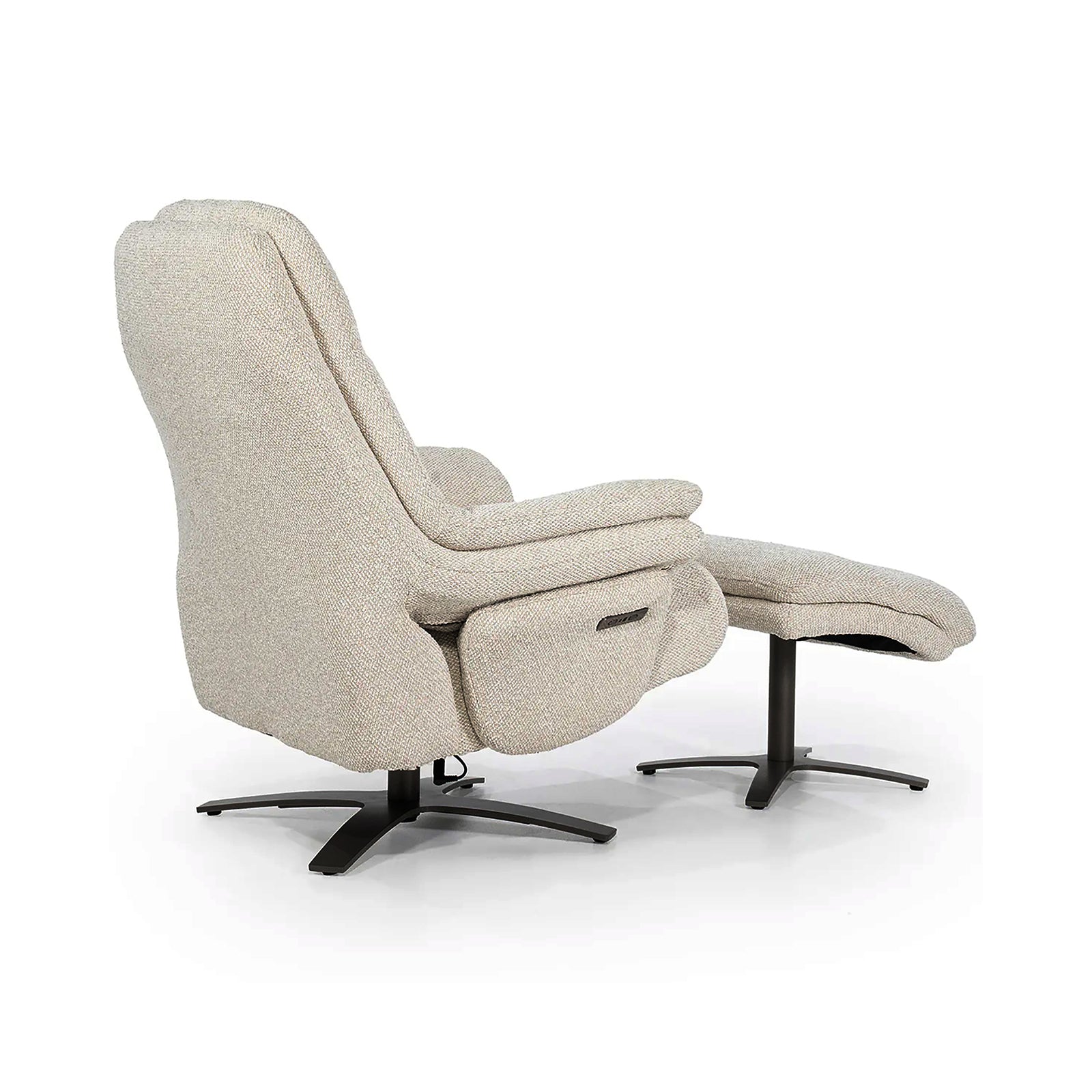Wave Electric Recliner Armchair with Footstool
