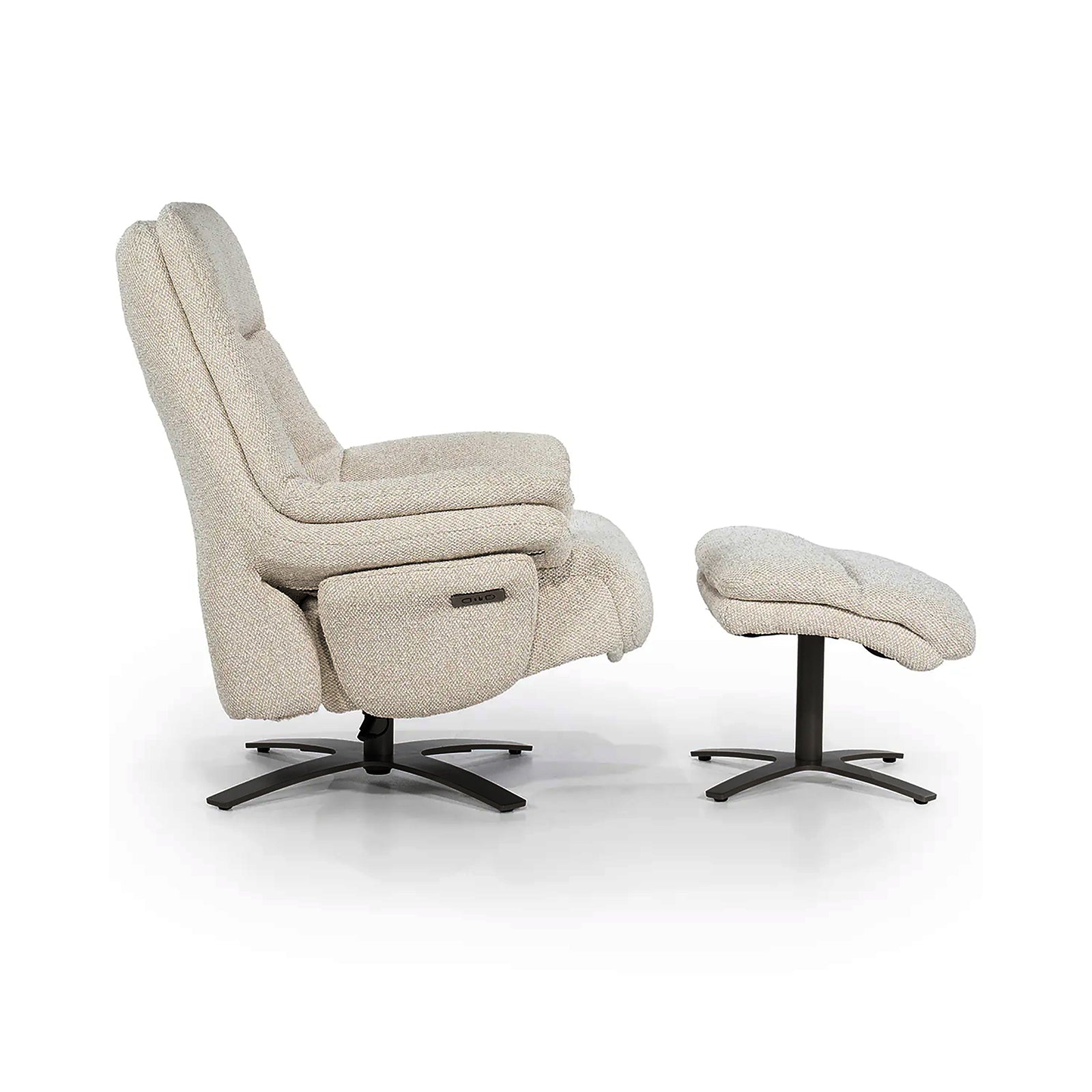 Wave Electric Recliner Armchair with Footstool
