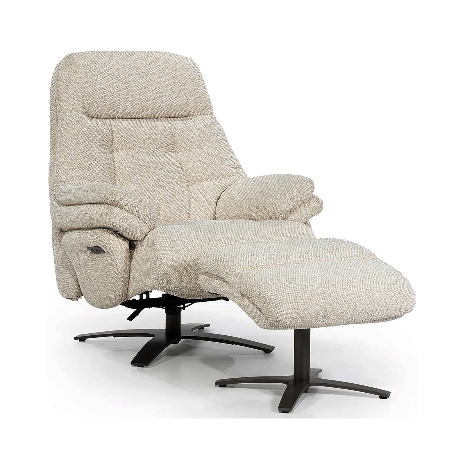 Wave Electric Recliner Armchair with Footstool