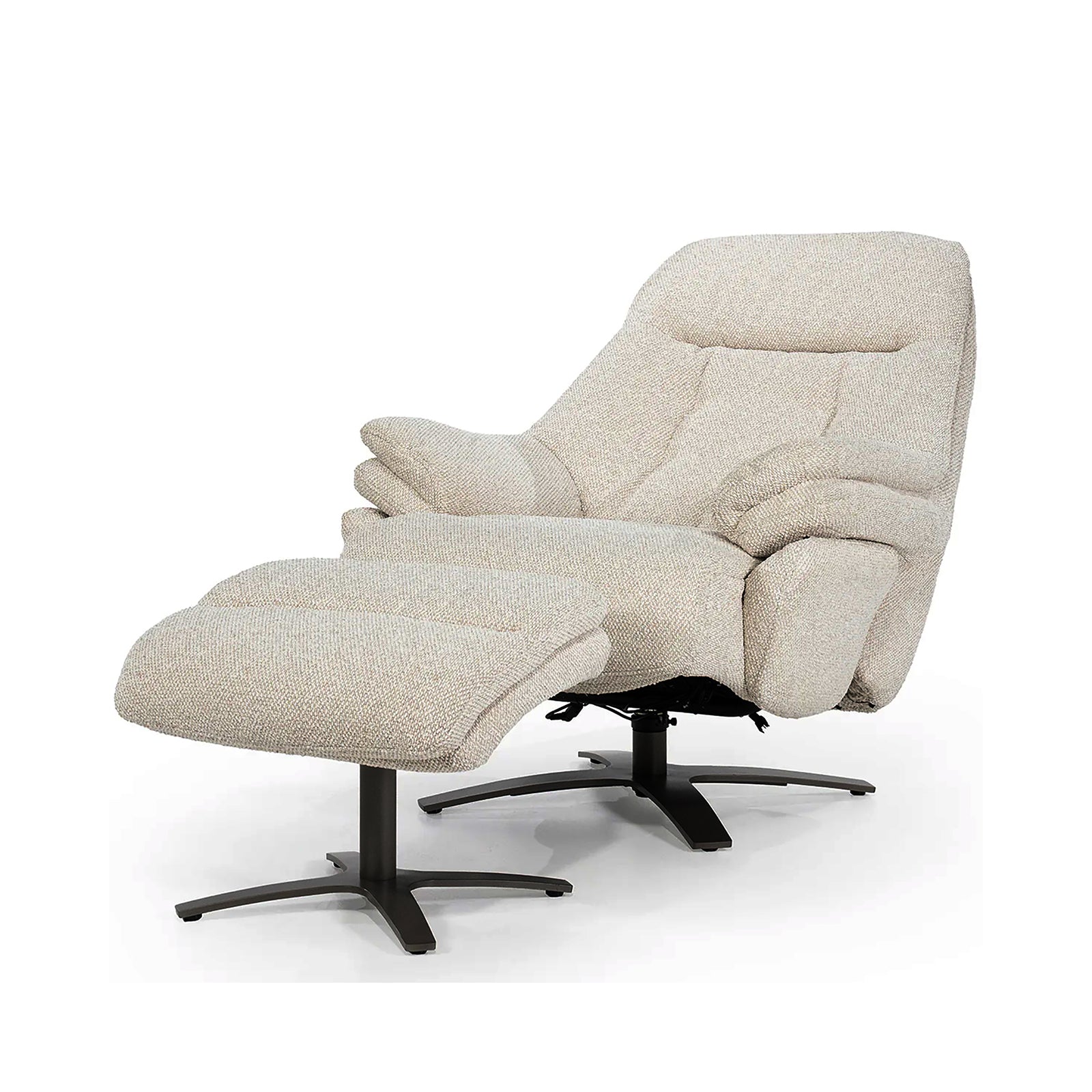 Wave Electric Recliner Armchair with Footstool