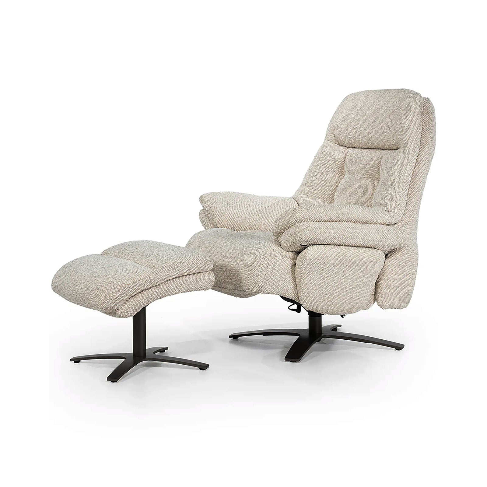 Wave Electric Recliner Armchair with Footstool