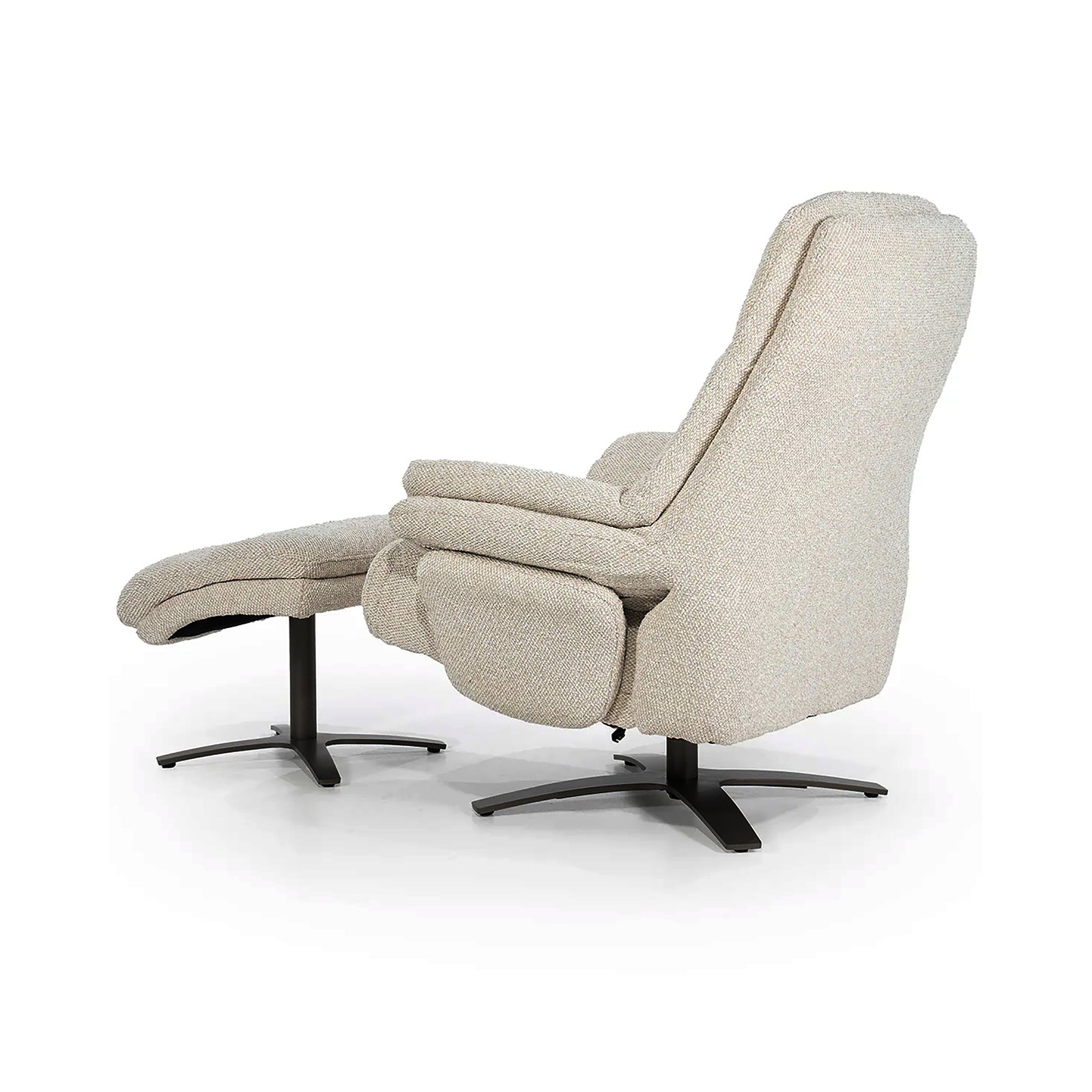 Wave Electric Recliner Armchair with Footstool
