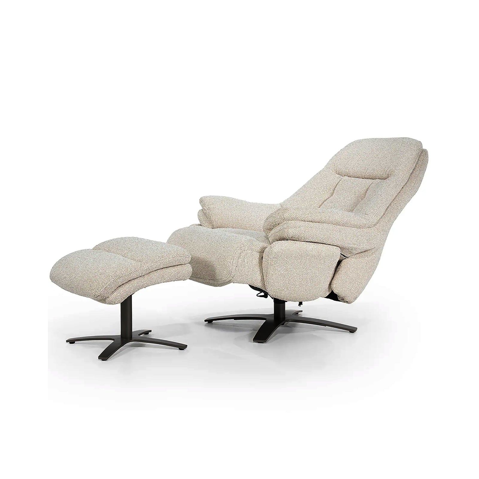 Wave Electric Recliner Armchair with Footstool