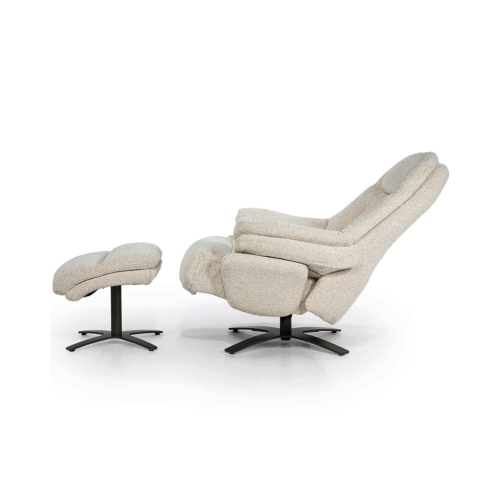 Wave Electric Recliner Armchair with Footstool