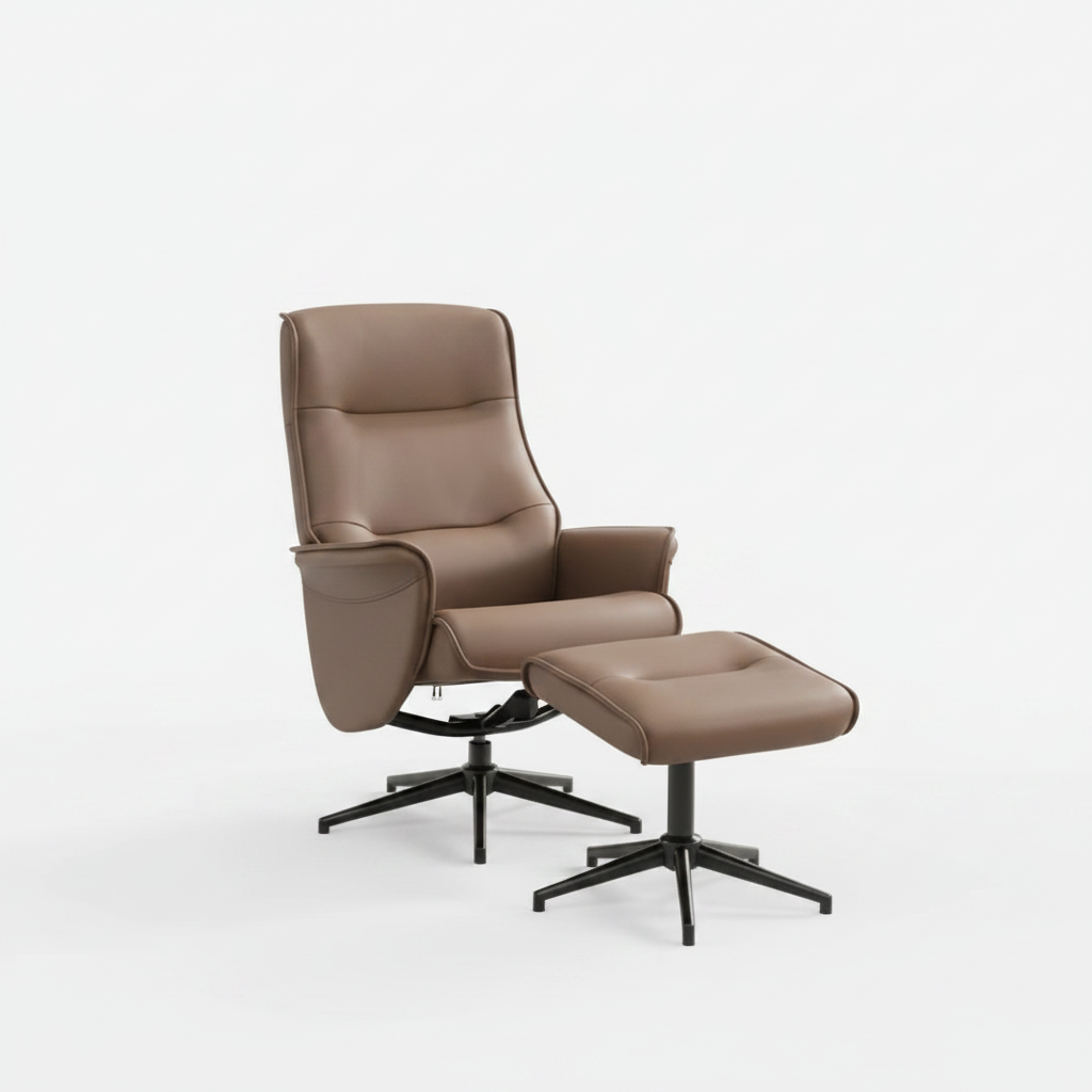 Winston Swivel Chair and Footstool