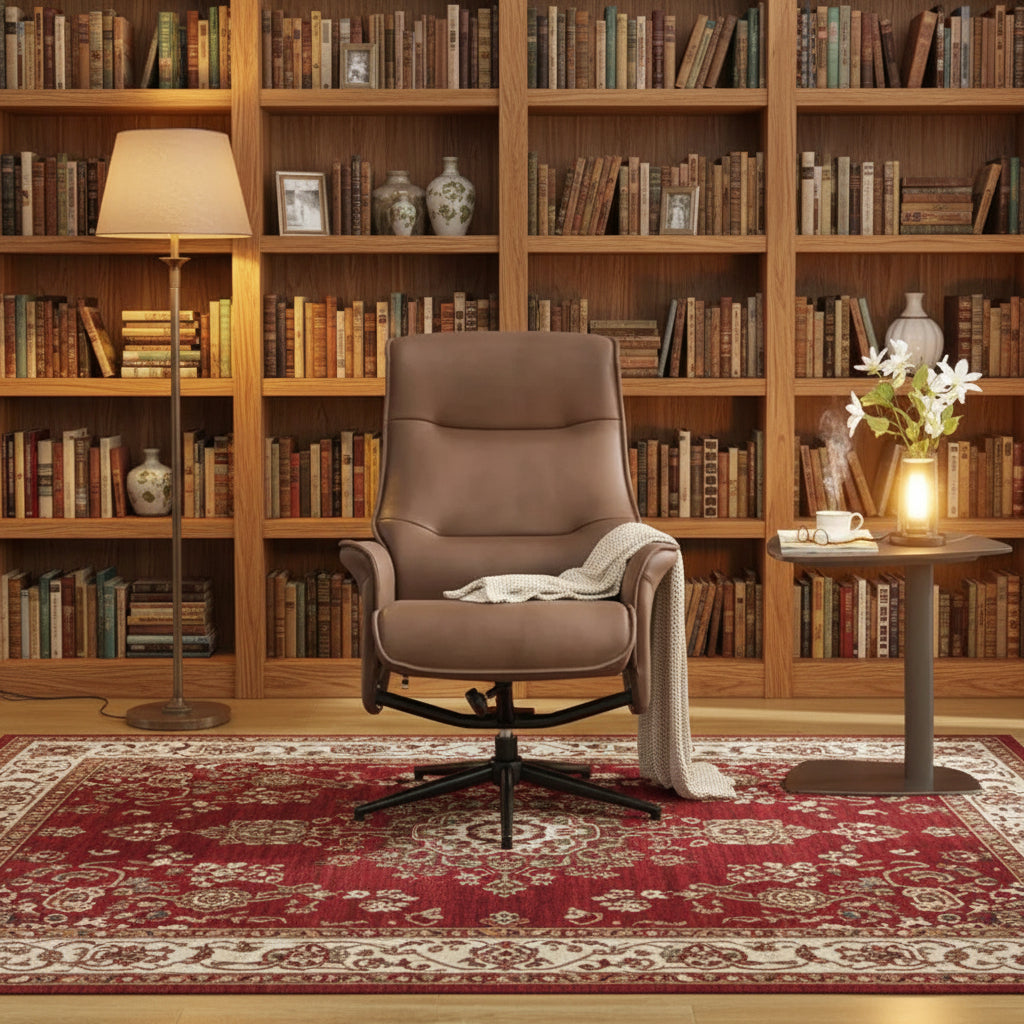Winston Swivel Chair and Footstool