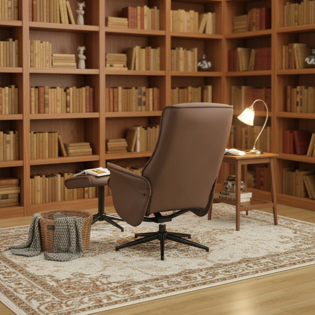 Winston Swivel Chair and Footstool