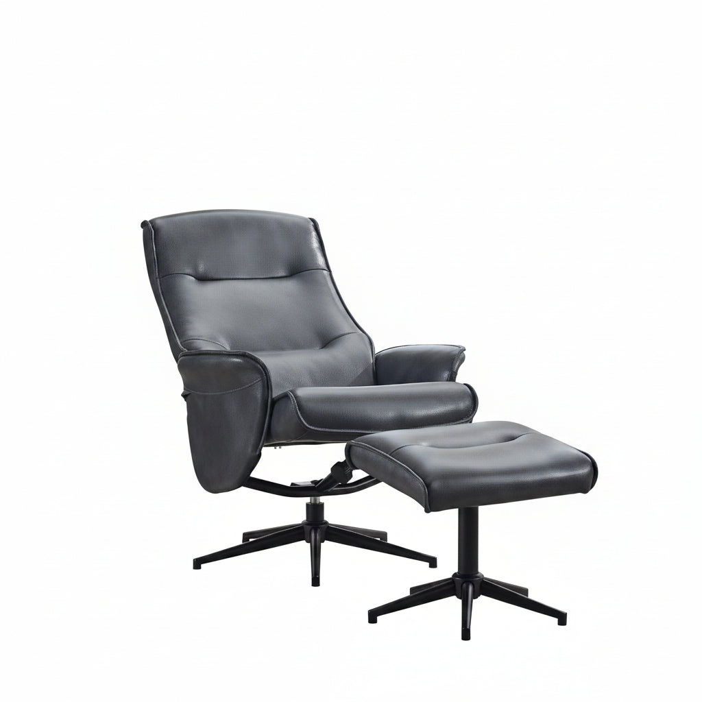 Winston Swivel Chair and Footstool