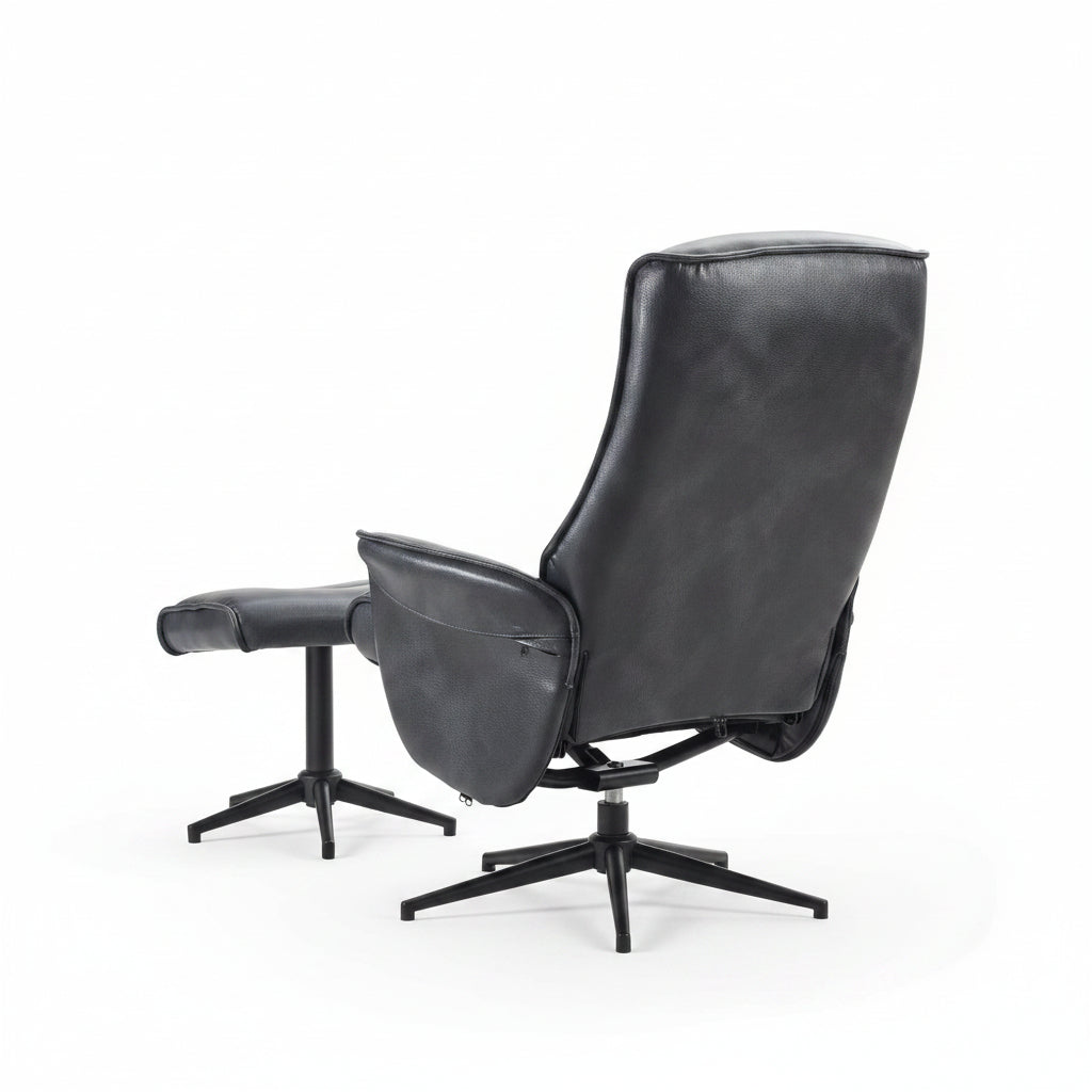 Winston Swivel Chair and Footstool